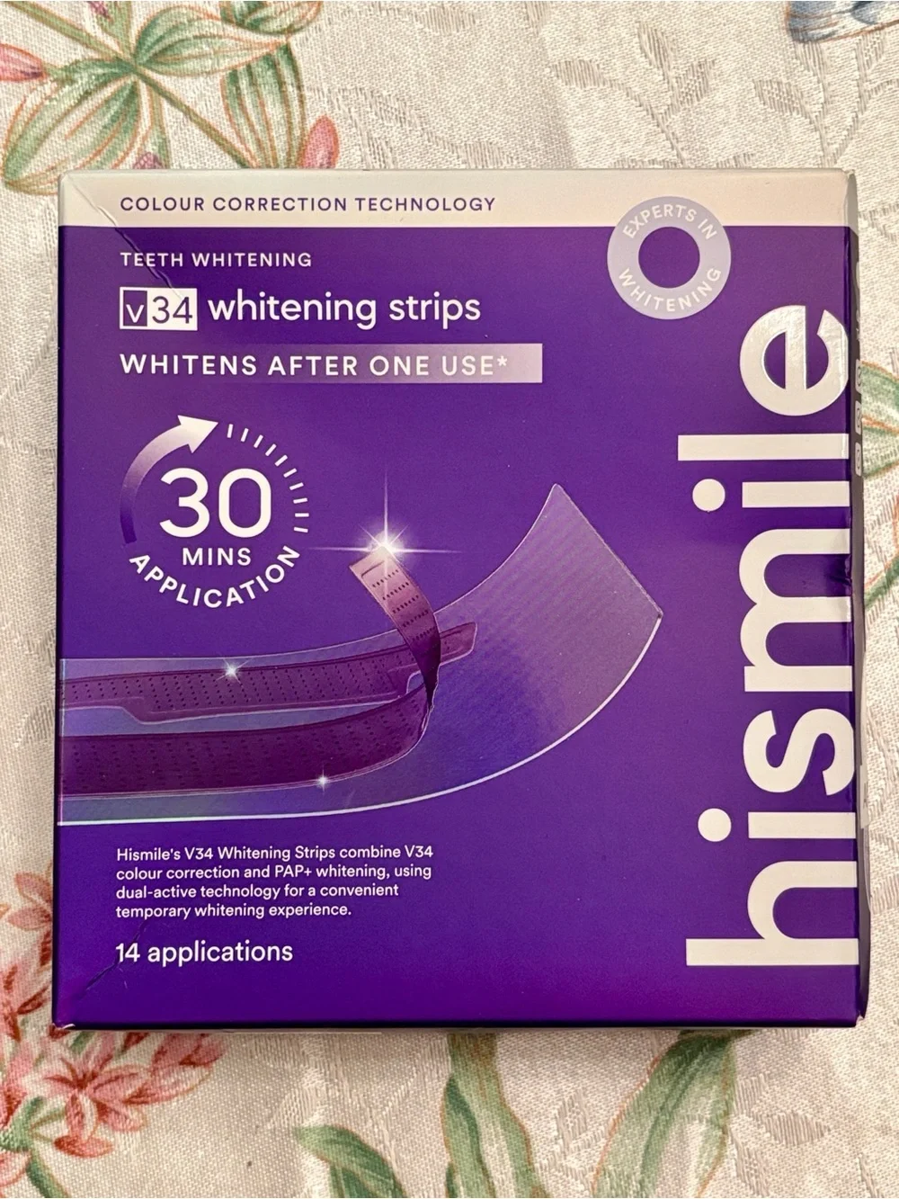 Hismile V34 Teeth Whitening Strips Color Corrector Purple Stain Treatment
